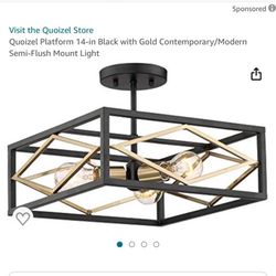 New Ceiling Mounted Light Fixture For Bulbs 12“ X 12“ Similar To The One In The Amazon Ad I Couldn’t Find The Exact One