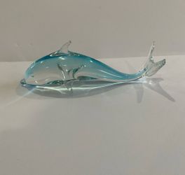 Art Glass Dolphin Figurine