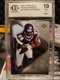 2007 Upper Deck Adrian Peterson Rookie Gem Mint 10