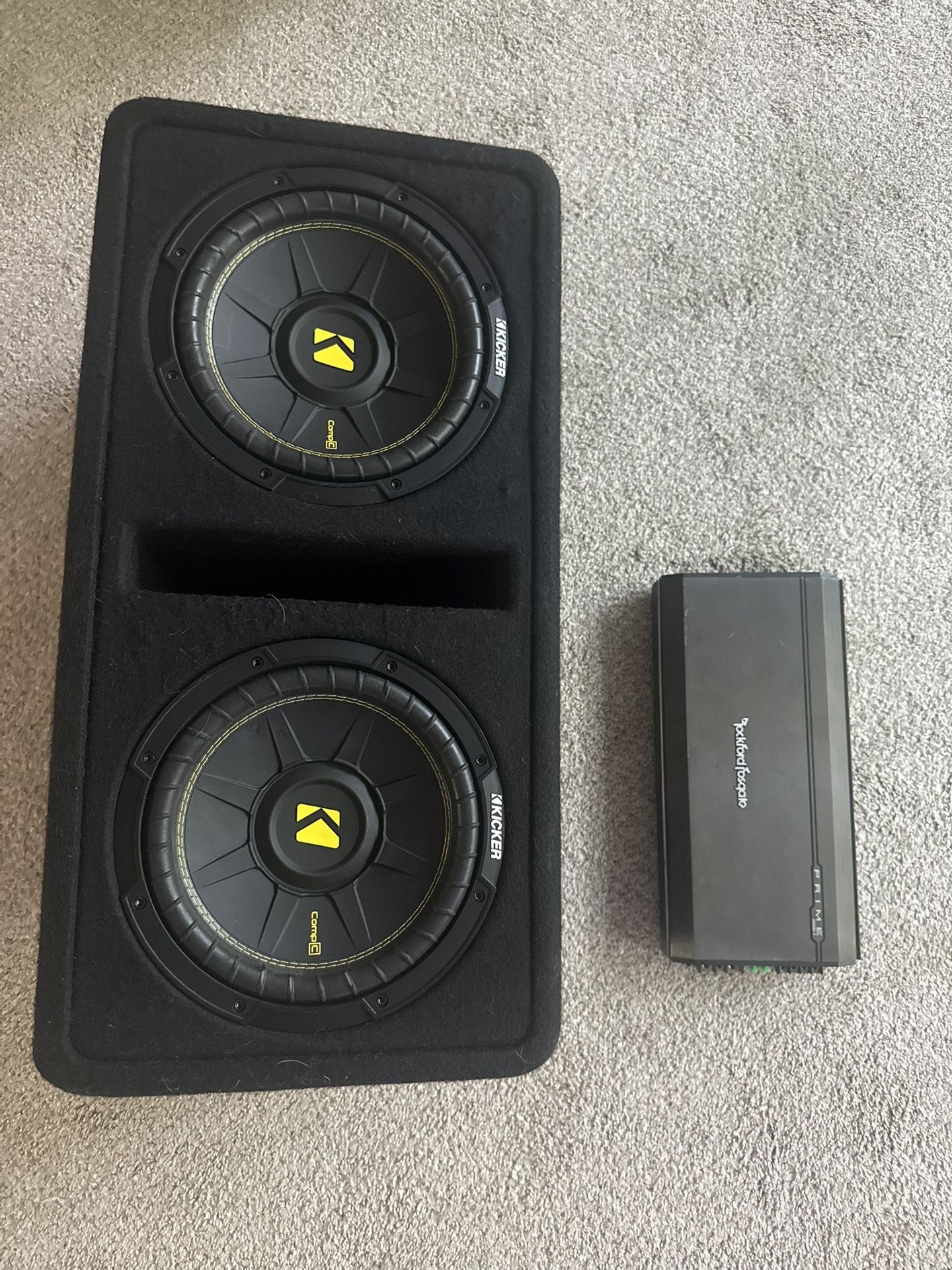 KICKER - CompC 10" Dual Subwoofers - Plus Rockford Fosgate Amp