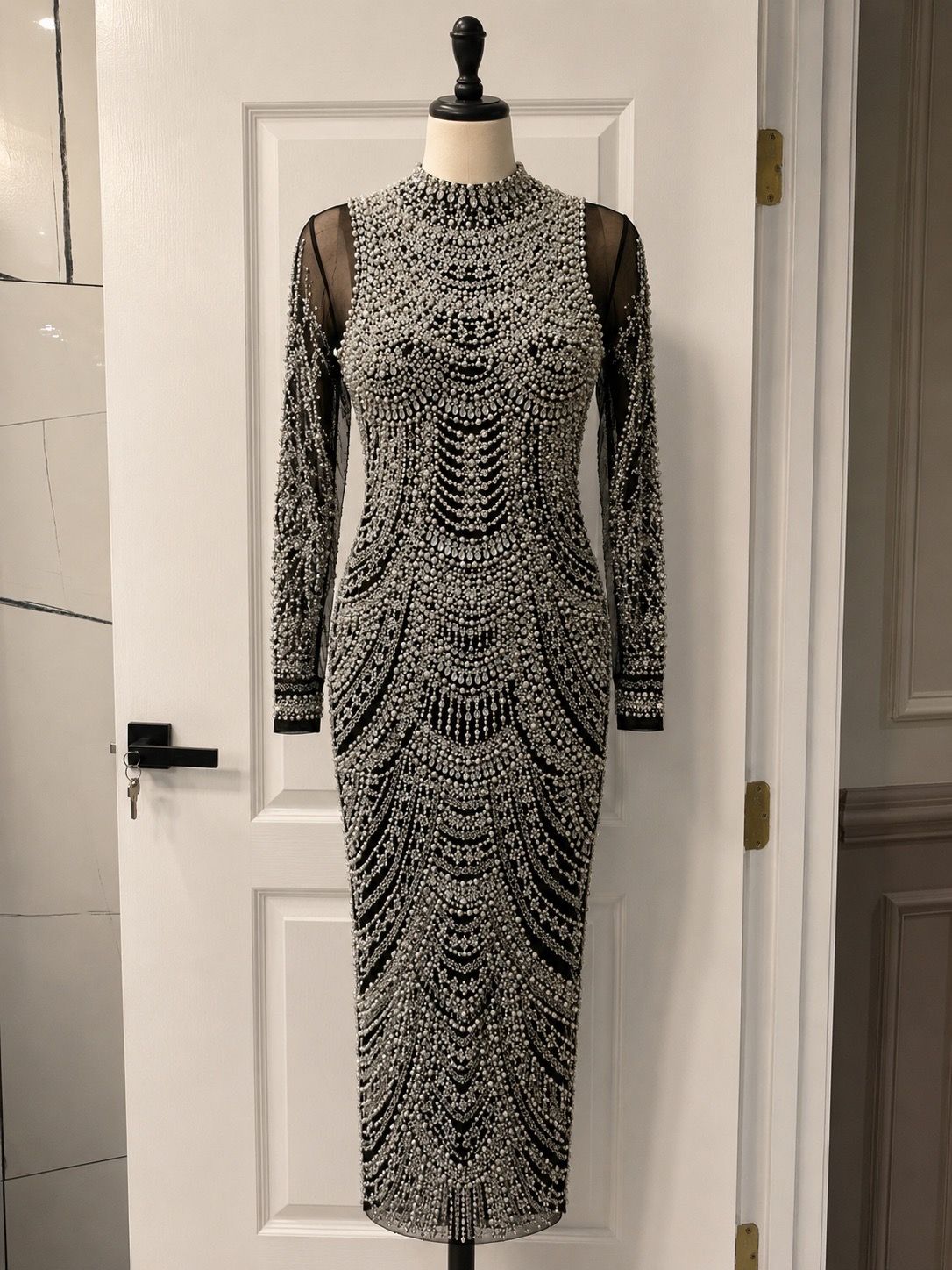 Black beaded dress