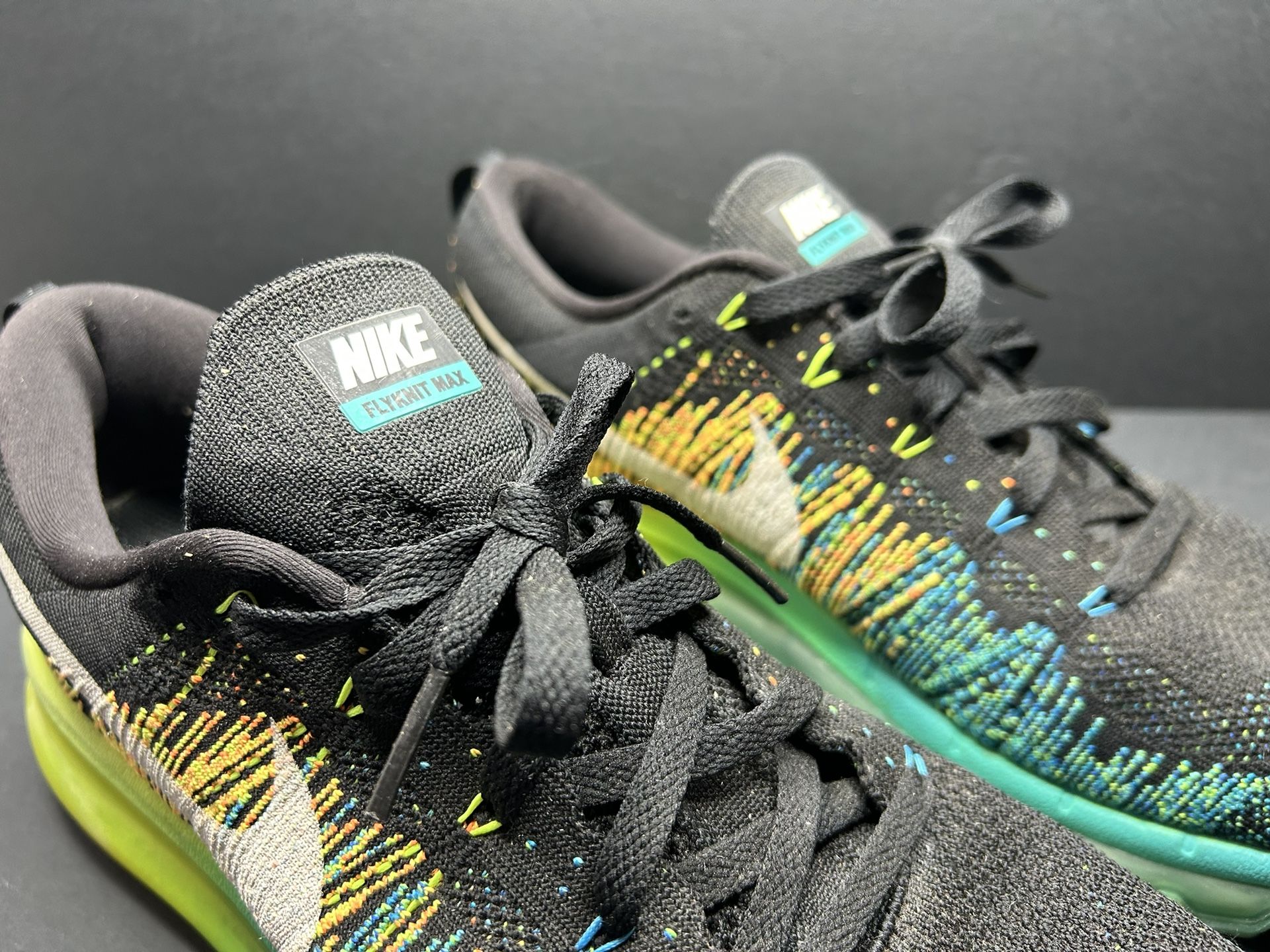 RARE 2015 Nike Flyknit Max in Voltage Green Men’s Athletic Shoes 620469-007 Nike Flyknit Max Mens Running Trainers 620469 Sneakers Shoes  main image 2