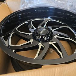4 NEW 24X12 WHEELS 6 LUG UNIVERSAL