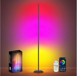 Corner Floor Lamp, Smart RGB LED, APP & Remote Control