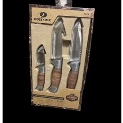 Set Of 3 Mossy Oak Hunting Knives
