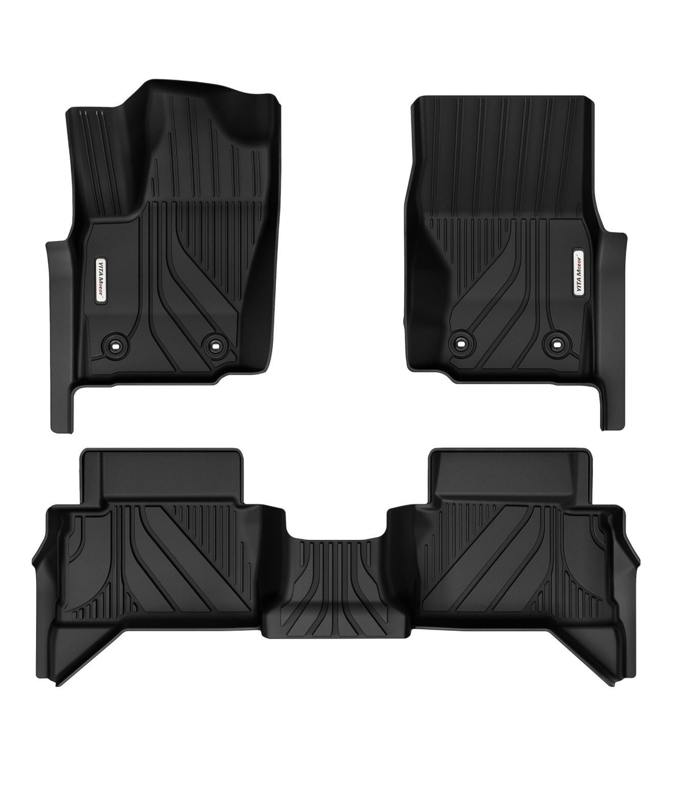 YITAMOTOR Floor Mat Fit for Toyota Tacoma 2024-2025 Double Cab (Not fit Hybrid), TPE All Weather Waterproof Floor Liners for Tacoma Accessories, 1st a