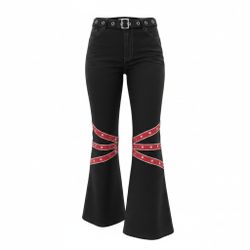 Dolls Kill x Bratz Heart Patch Union Jack Studded Denim Jeans