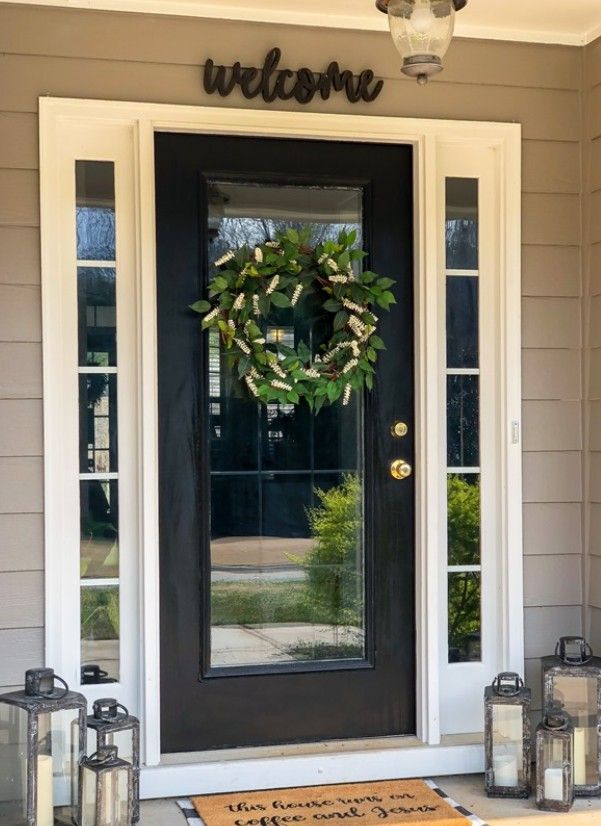 Simple Green And White DIY Spring Wreath