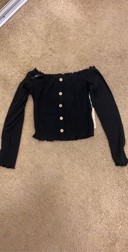Black blouse off the shoulder size small