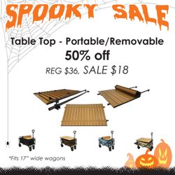Table Top for wagons - Portable/Removable, SALE 50% off