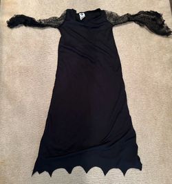 Black Gothic Dress with Black Lace Sleeves.