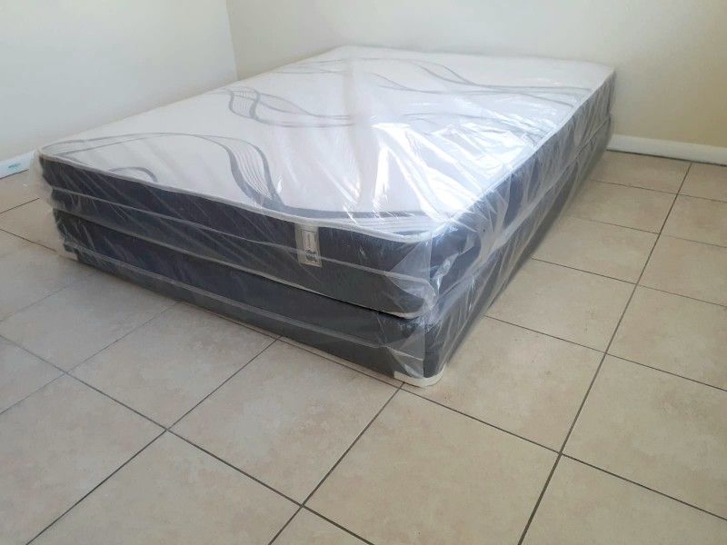 NEW QUEEN-SIZE MATTRESS AND BOX SPRING