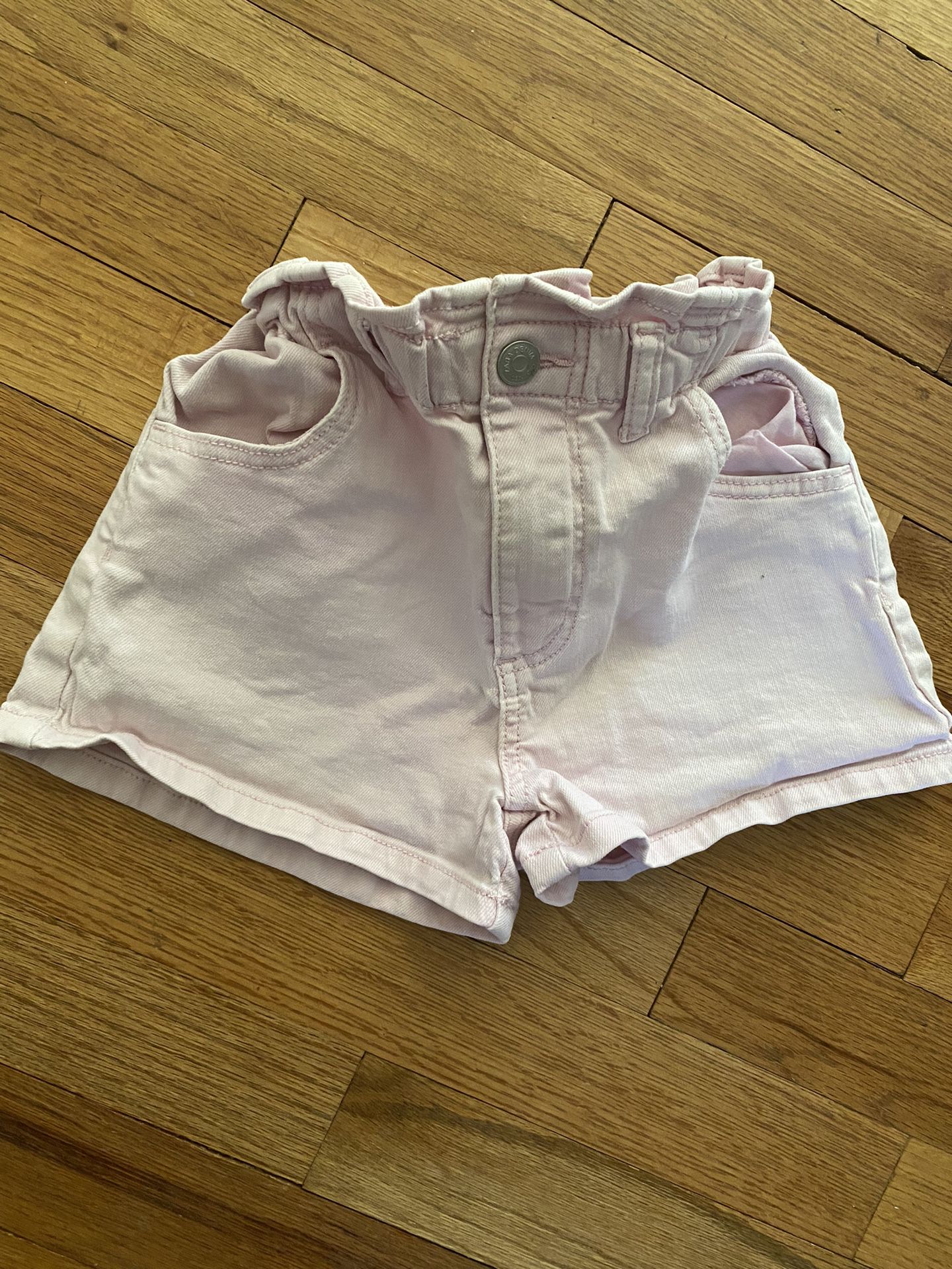 Soft Pink Denim, Zara Shorts