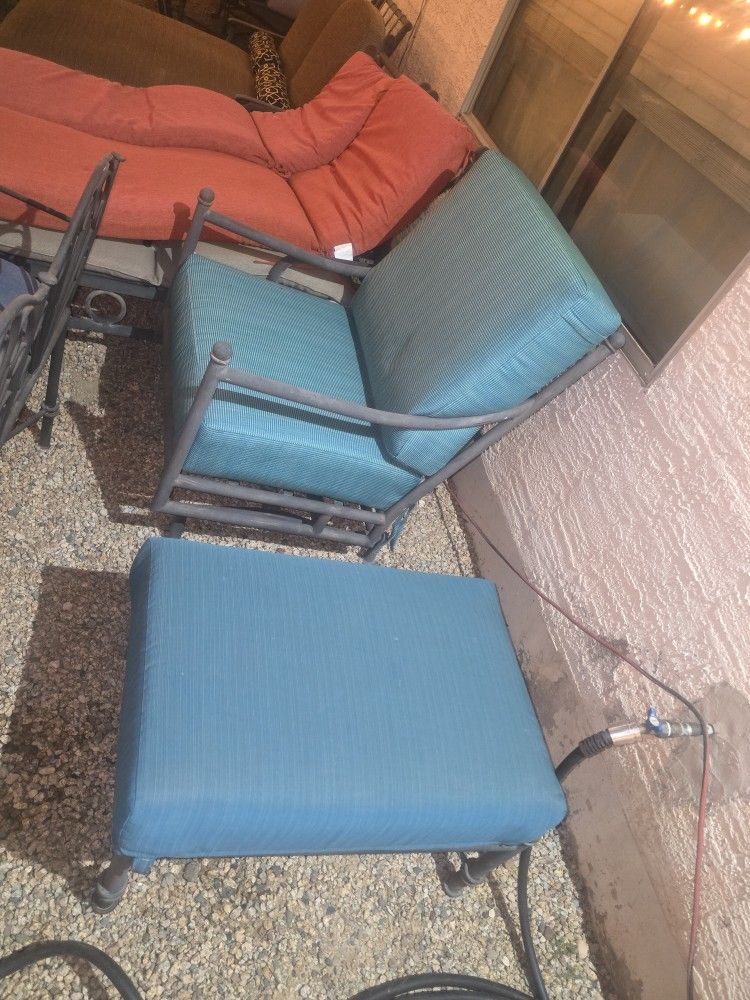 $200 BIG ARIZONA ROCKING CHAIR AND FOOTSTOOL