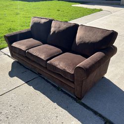 *FREE DELIVERY* Brown Suede Couch