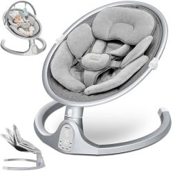 BabyBond Baby Swings for Infants, Bluetooth Infant Swing with 3 Seat Positions, 5 Natural Sway Motion and 5-Point Harness, Portable Baby Swing for Ind