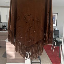 Suede Poncho