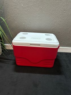 Coleman Hard Cooler Red and White