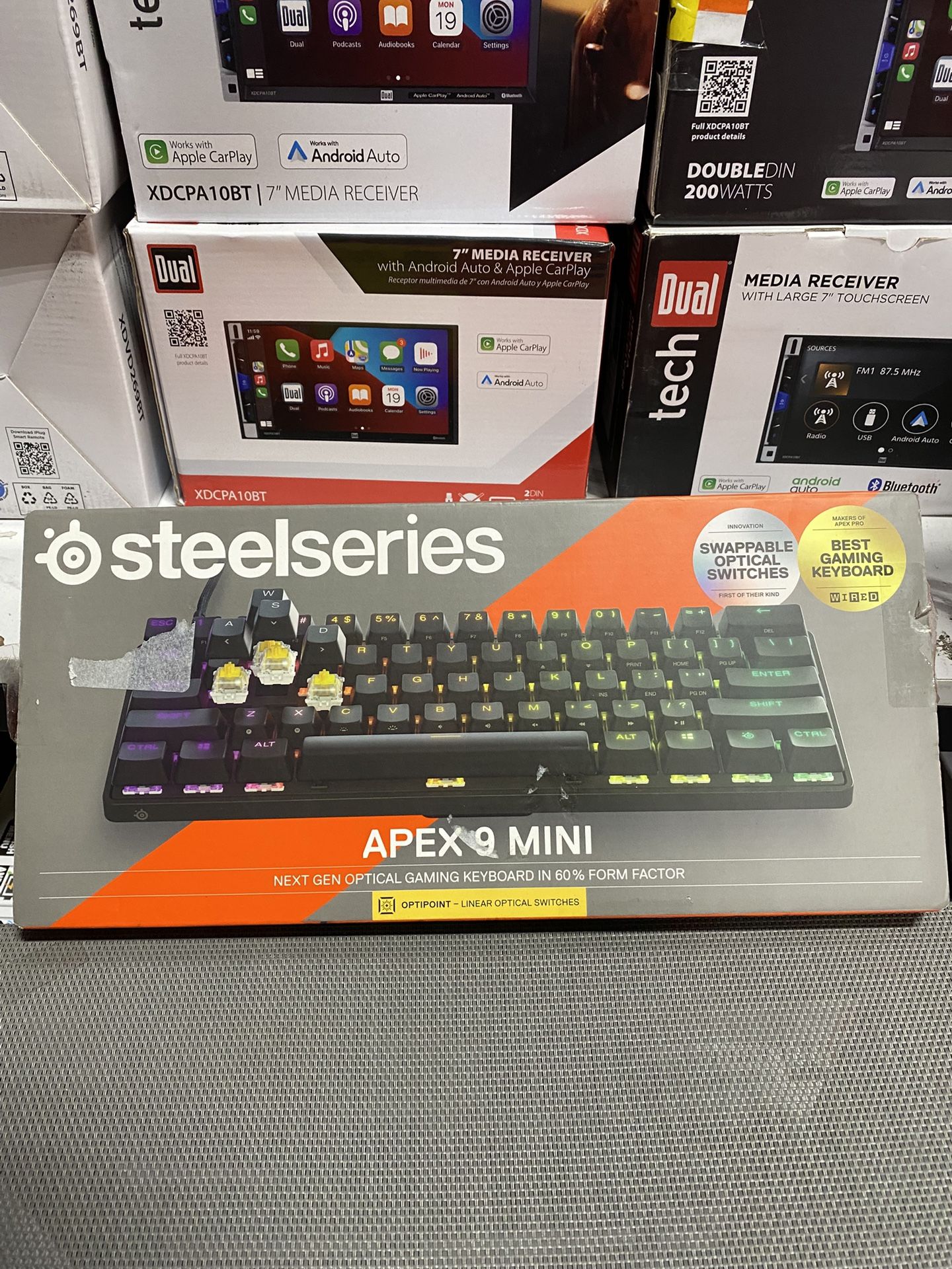 Adjustable Actuation Switch Gaming Keyboard with RGB Lighting - Black