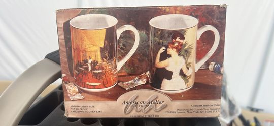 Set a four porcelain mugs American Atelierat 