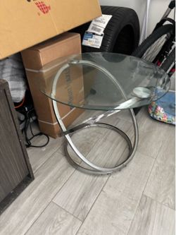 Side glass table