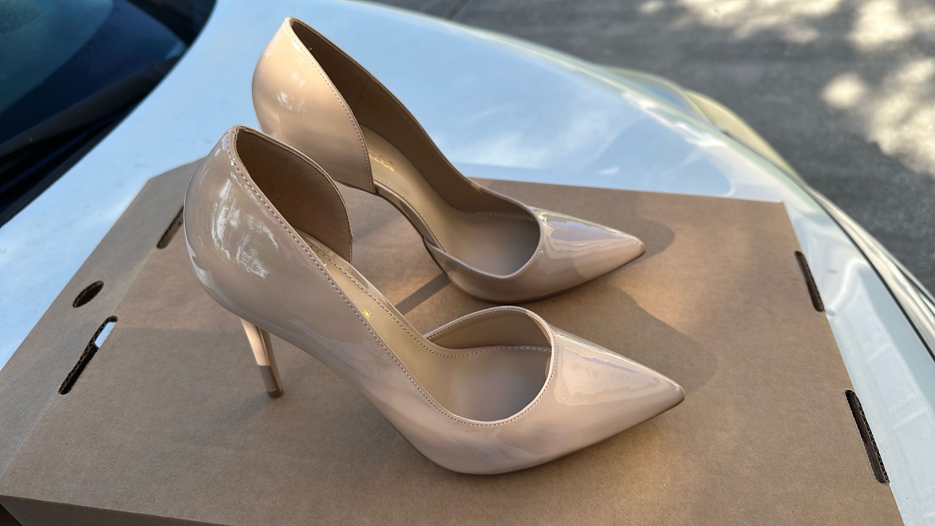 Tan ShoeDazzle Pumps