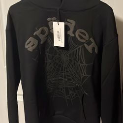 Sp5der Phantom Web All Black Hoodie