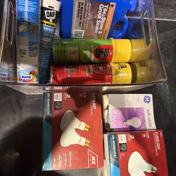 DIY / Maintenance Lot (Great Stuff, Grout Sealer, Caulk, Flood Bulbs)