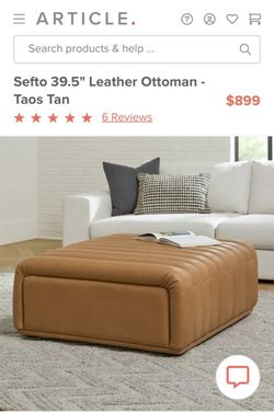 Leather Ottoman