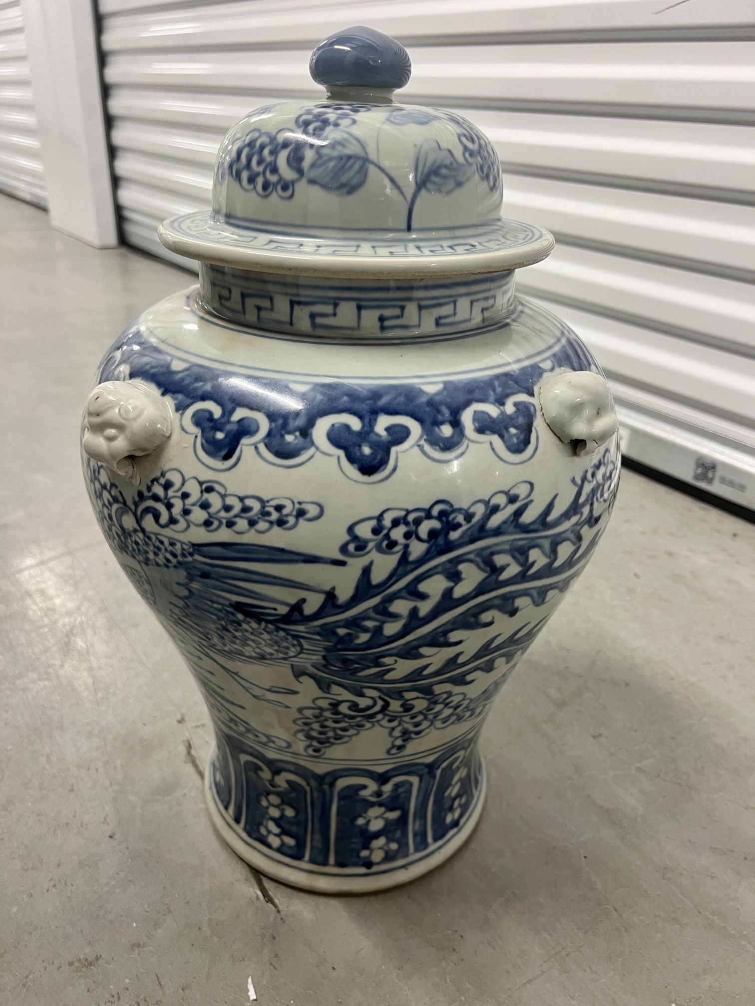 Large Original Antique Chinoiserie Ginger Jar