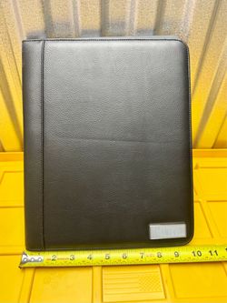 Campos Black Leather Portfolio Padfolio