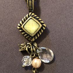 Lia Sophia Crystal Pendant Necklace 