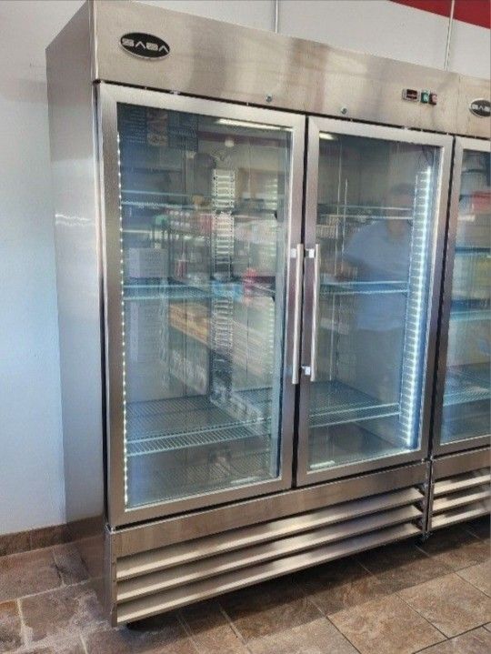 NEW 2 Door Glass Commercial Dispaly Freezer Restaurant