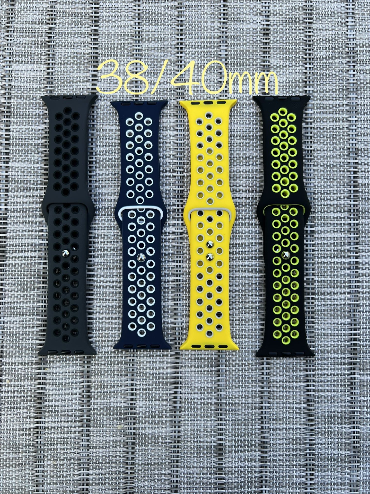 Bands Compatible with Apple Watch Band  38mm,40mm Soft Silicone Sport Replacement Strap Compatible with iWatch Series 7 6 5 4 3 2 1 SE Women Men.