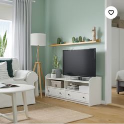 TV Stand  White Wood ( Long)