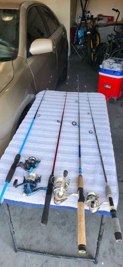 4 budget friendly spin combos. Perfect for kids/beginners just starting to fish. $40obo