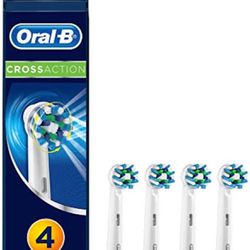 Oral B Cross Action Electric Toothbrush Replacement Brush Heads Refill, 4Count