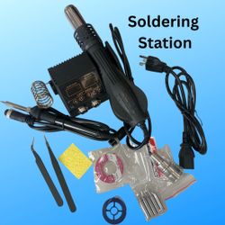 2-in-1 Digital Hot Air Rework Station: Heat Gun and Soldering Iron Combo