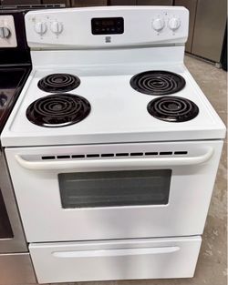 White Kenmore Coil Top Stove