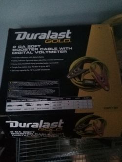 Booster Cable With Digital Voltmeter