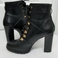 Justfab High Heel Black Boots Sz 8
