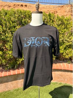 Dior Blue Logo Black Tee - XL&L