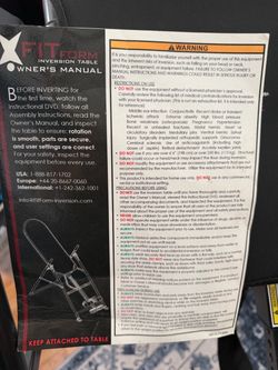 Inversion table