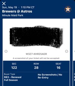 Brewers At Astros Sunday Game