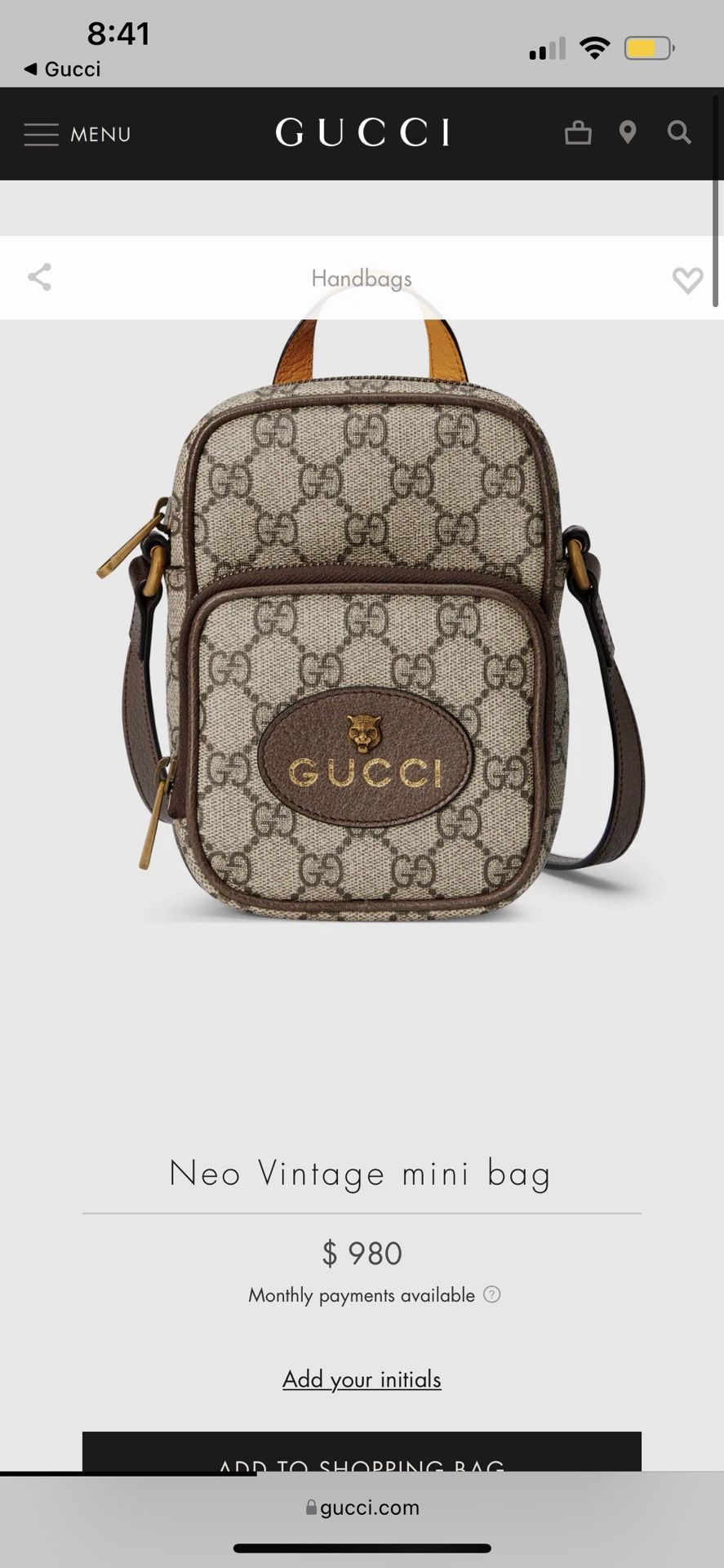 Gucci Handbag Used  