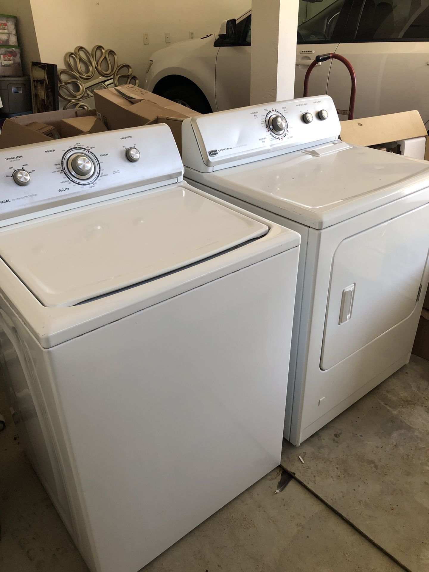 Maytag Centennial, washer and gas dryer. In great condition.