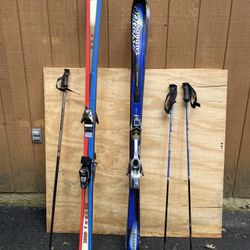 Vintage K2 USA  and  Salomon Skiis