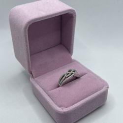 Brand New Sterling Silver Ring With CZ Stones