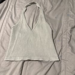 Green Halter Neck Crop Top