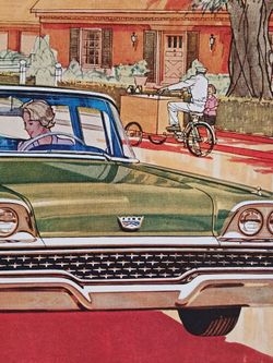 Ford "Coolest Car on the Block" 1960 Car Ad • Air Conditioned Ford